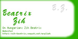 beatrix zih business card